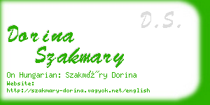 dorina szakmary business card